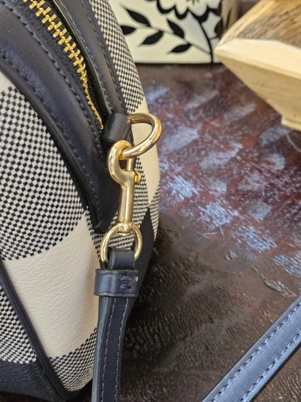 Women's Coach Mini-Bennett Satchel, Midnight Blue Plaid - Picture 14 of 16